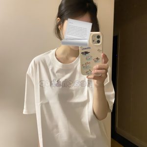 altacanvas S-3XL  High Quality Cotton 200g Combed Tight 100% Cotton Live Print Loose Short Sleeve T-Shirt Women